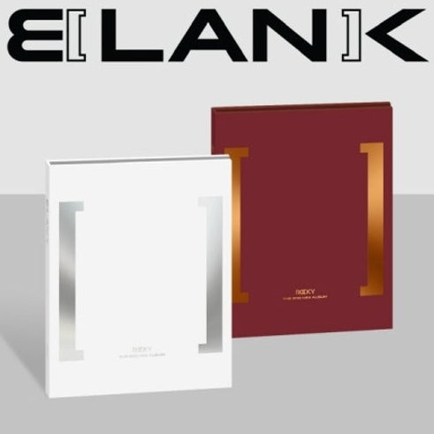 Two albums, one white and one red with gold accents, on a gray background with 'E-LANK' branding.
