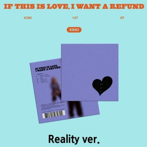 Album cover with text 'If This is Love, I Want a Refund' and a heart symbol on a light blue background.