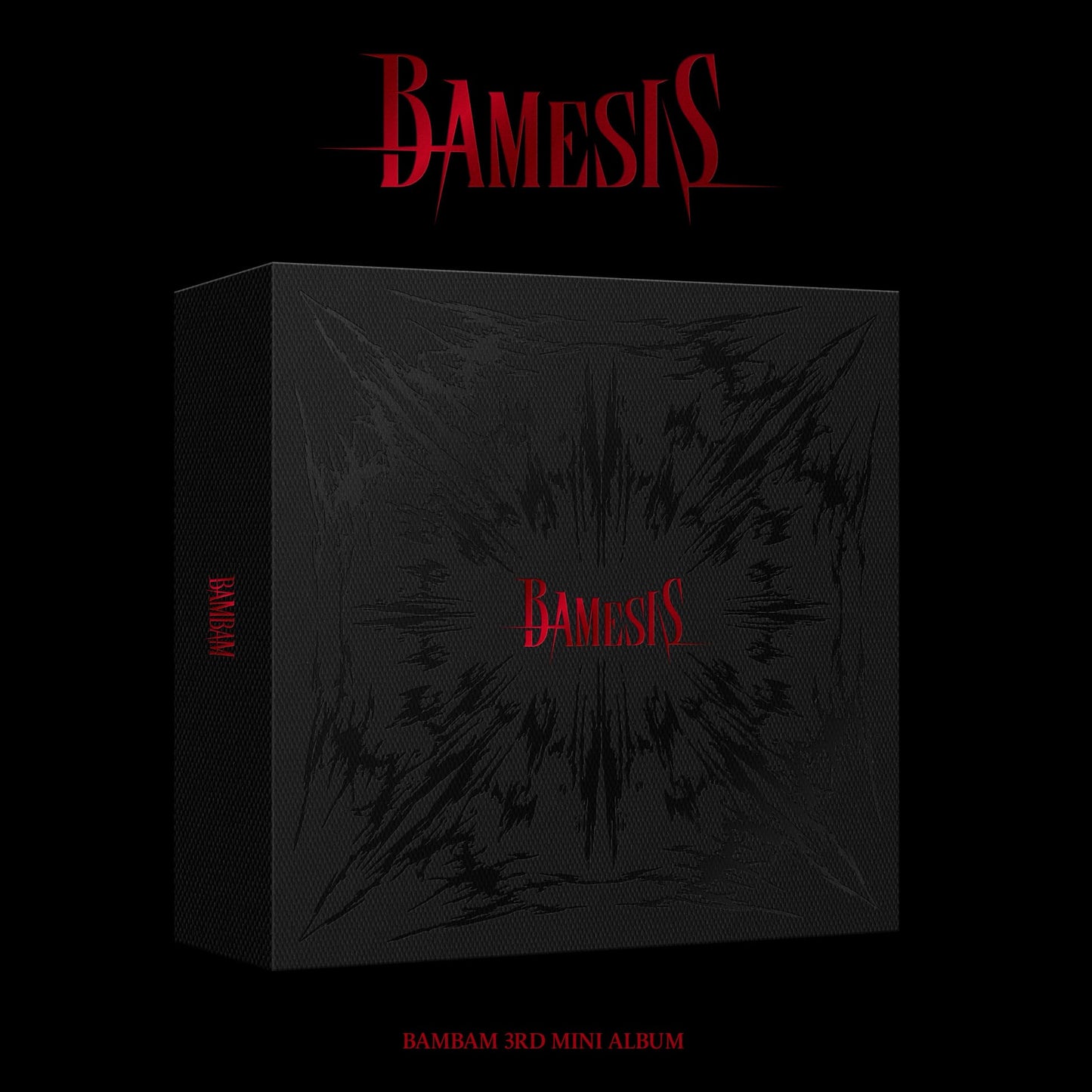Black album box with 'Bamesis' branding on a black background