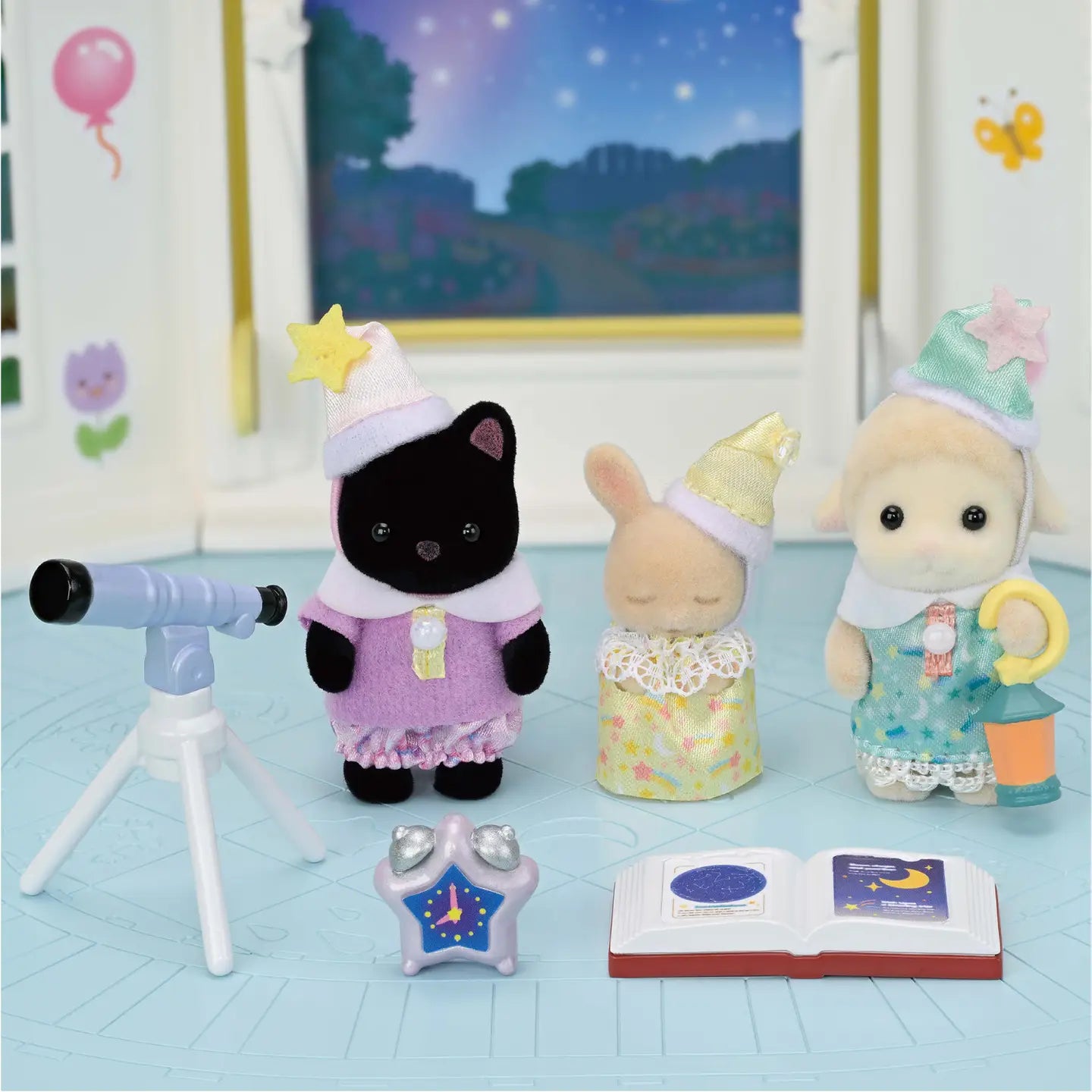 Calico Critters Nursery Friends Sleepover Trio, 3 Figures
