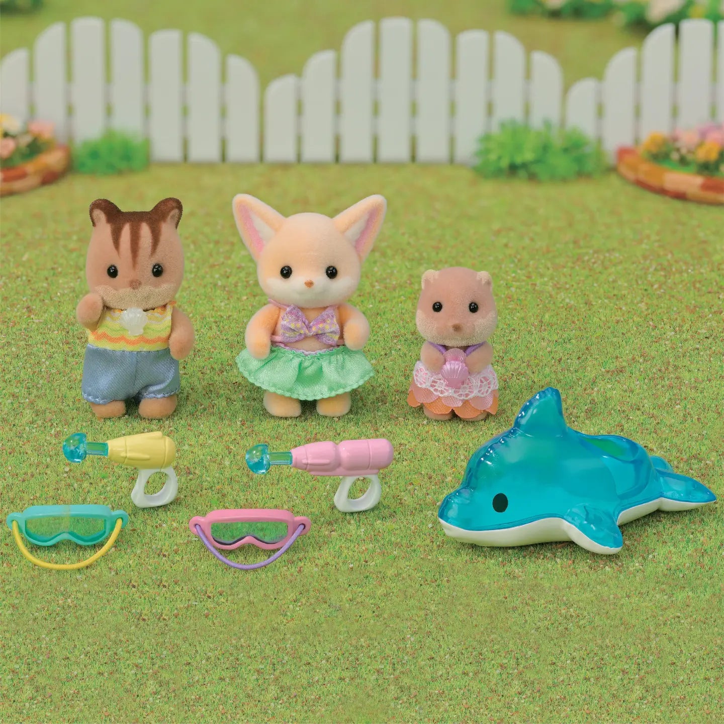 Calico Critters Nursery Friends Pool Fun Trio,3 Doll Figures