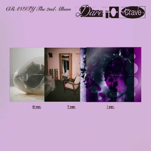 Album cover with three images and text on a purple background