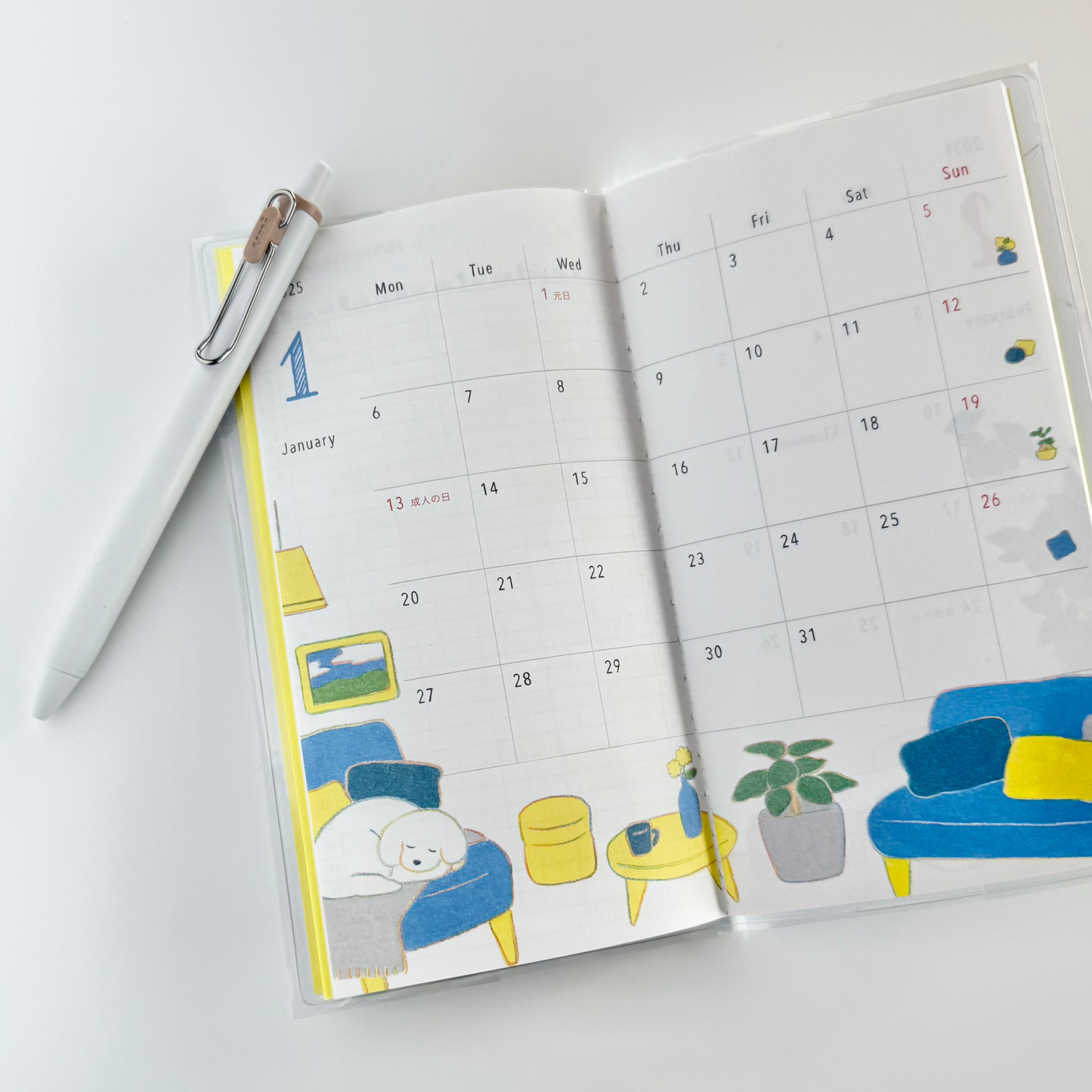 MIDORI | POCKET DIARY SLIM DOG 2025