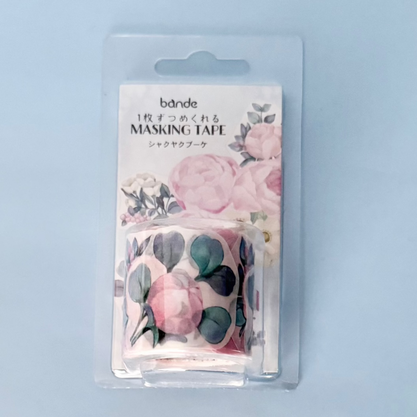 Washi Tape Masking Roll Sticker - Peony Bouquet