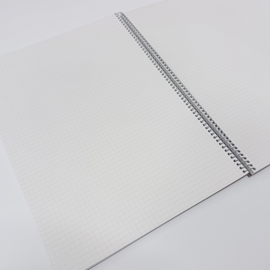 Spiral binding on a white background