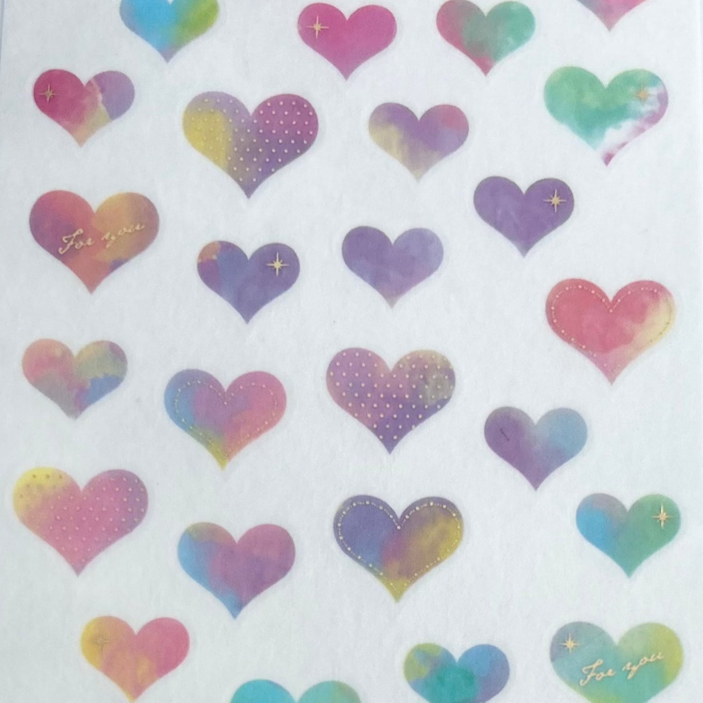 Washi Tape Heart Stickers
