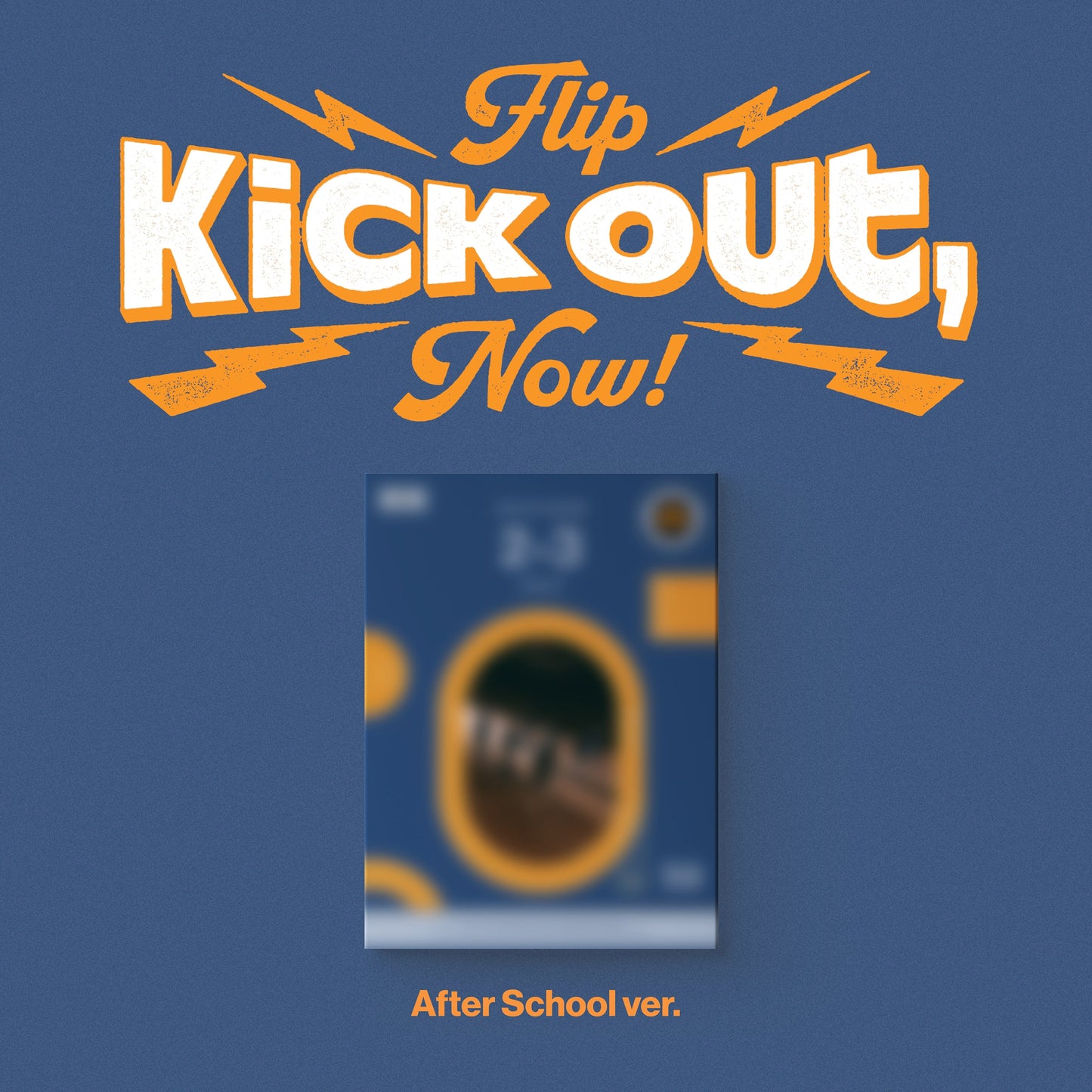 Album cover for KickFlip 2nd Mini Album featuring text and a blurred image of a CD case.