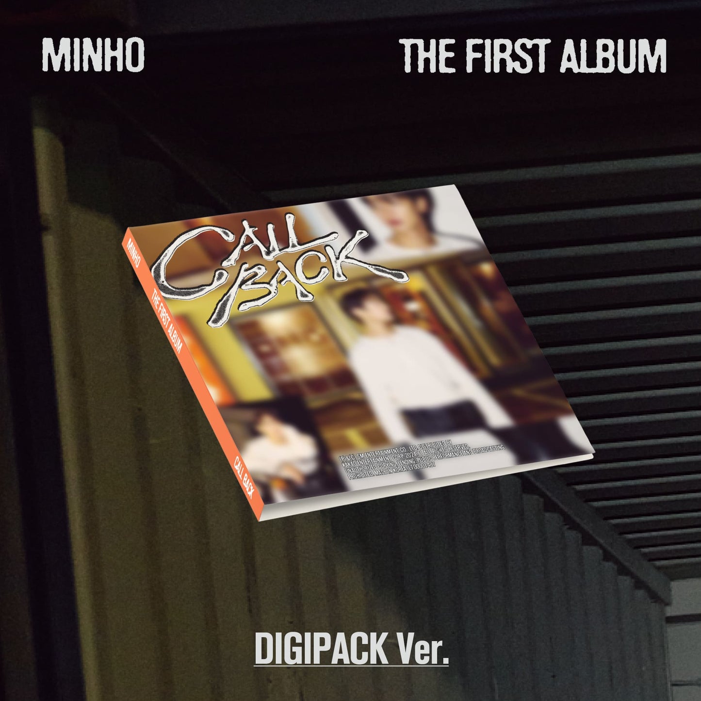 Album cover for 'Call Back' by Minho with text indicating it's the first album and DIGIPACK version.