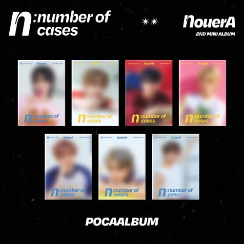 Album image for 'number of cases' and 'nouverA' album with blurred faces and album covers.