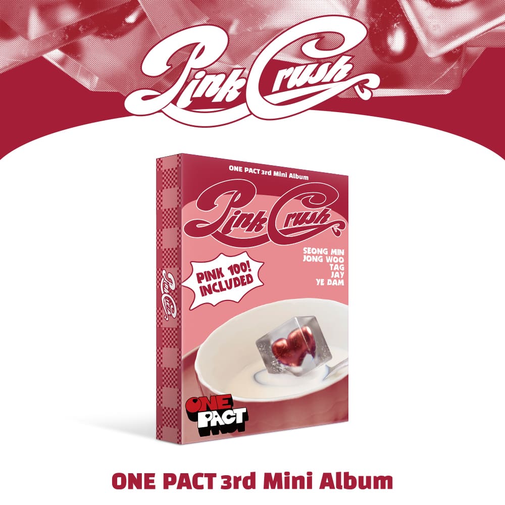 Image for ONE PACT 3rd Mini Album featuring a pink-themed album cover with text and the 'Pink Crush' logo.