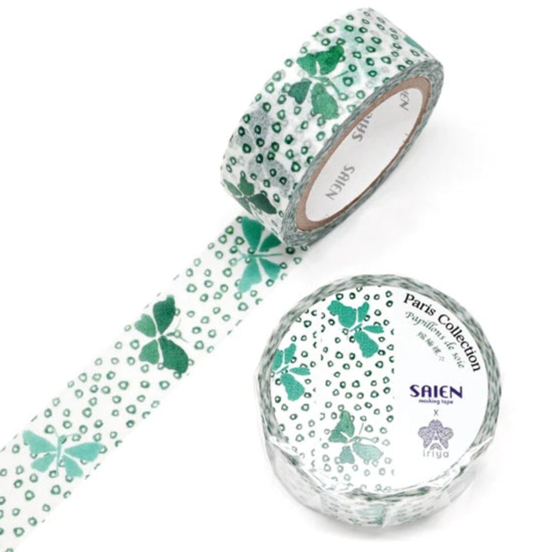 Decorative tape with butterfly design and 'Paris Collection' branding on a white background