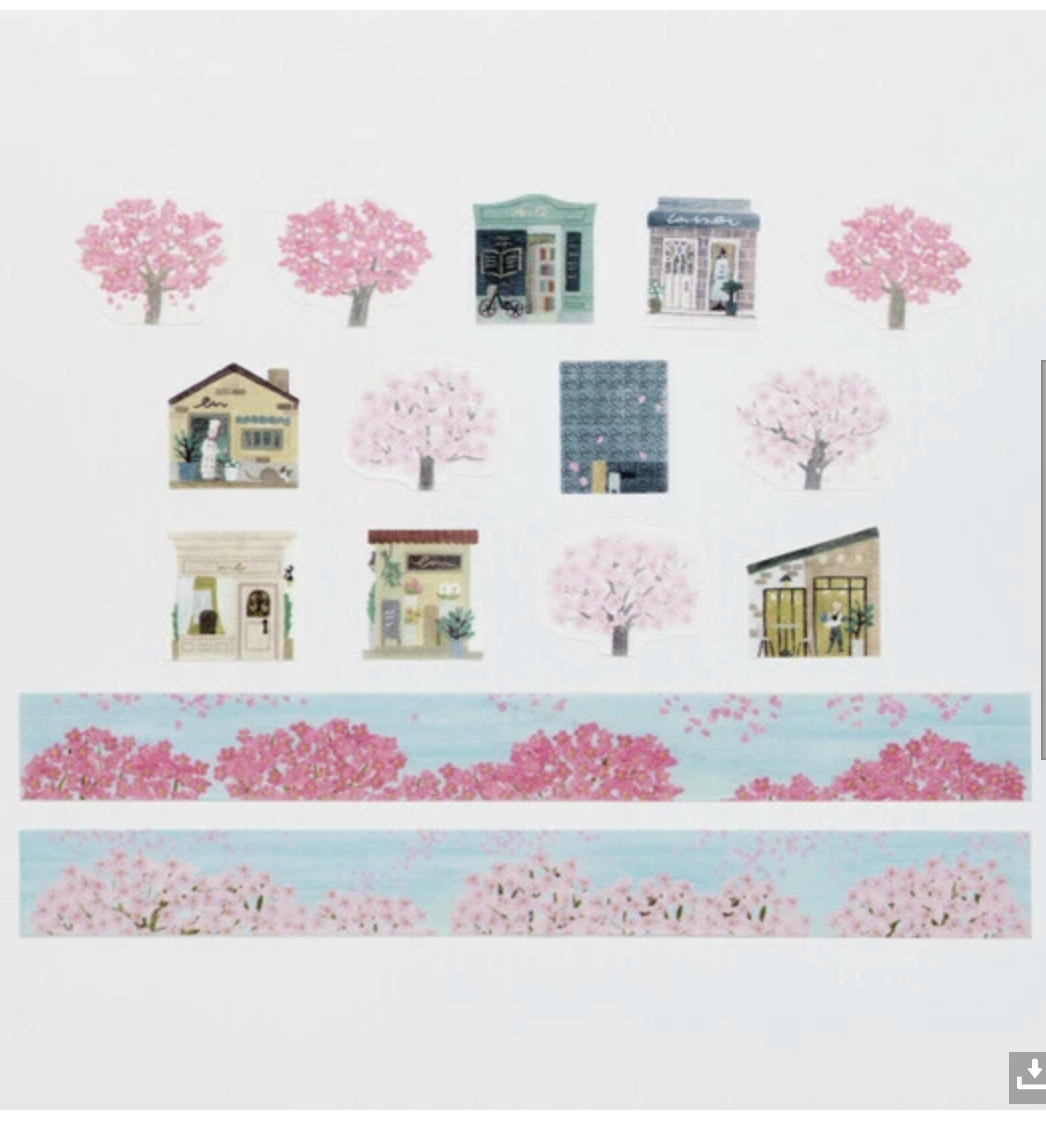 Washi Masking Roll Stickers - Sakura