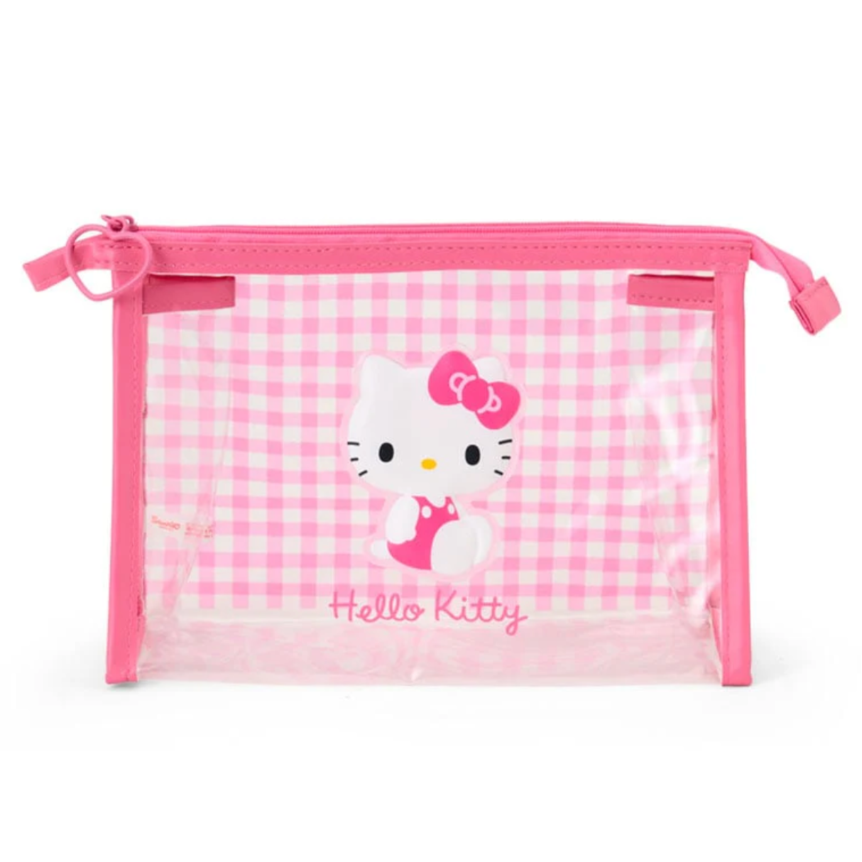 Hello Kitty Clear Gingham Zipper Pouch