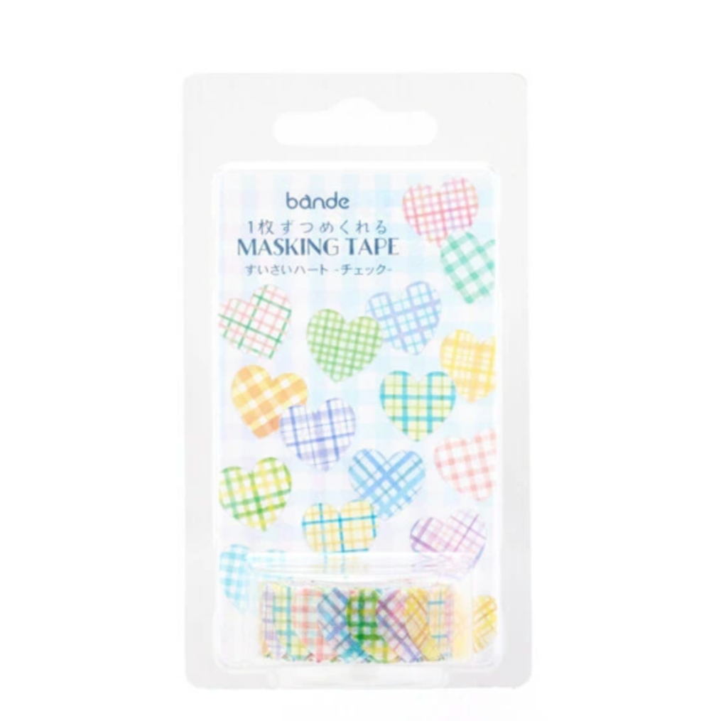 Watermelon Heart Check Washi Sticker Roll
