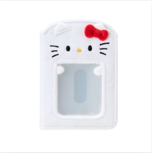 White photo album with a Hello Kitty face design and red bow on a white background
