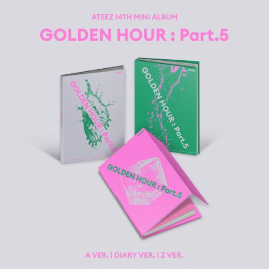 Three albums titled 'Golden Hour: Part.5' on a light gray background