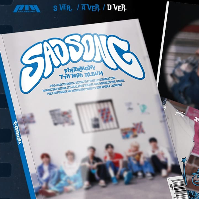 Album cover with 'PHARMACY' and a group of people sitting together.