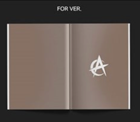 A image of the cover of ATEEZ's 11th Mini Album with 'FOR VER' text, showing a minimalist design with the band's logo.