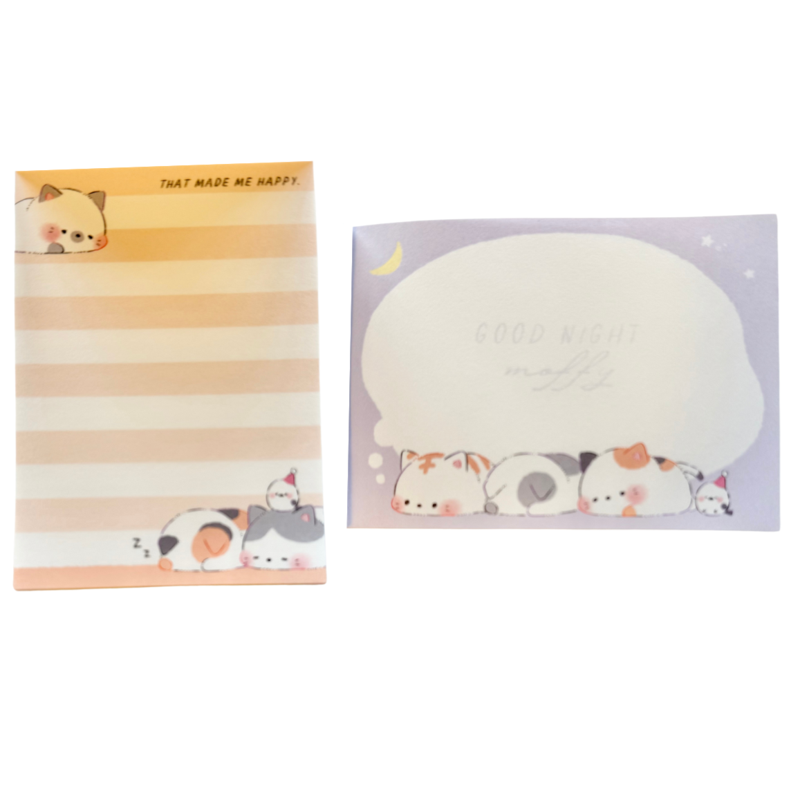 Kitten Cat Goodnight Moffy Mini Memo Pad