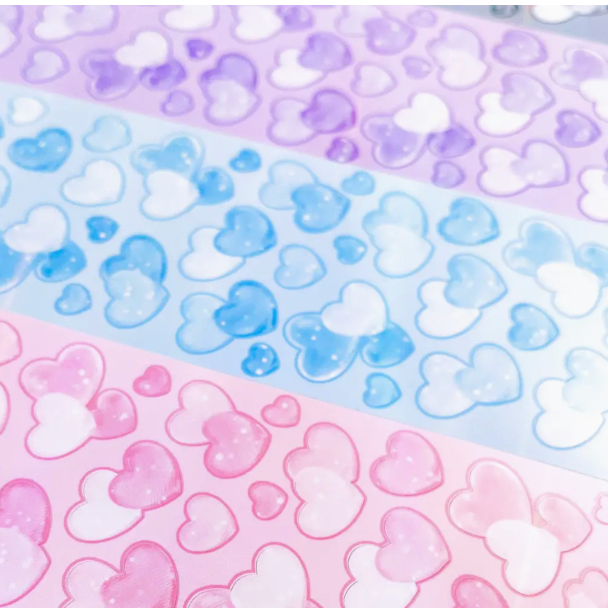 Glass Hearts - Purple