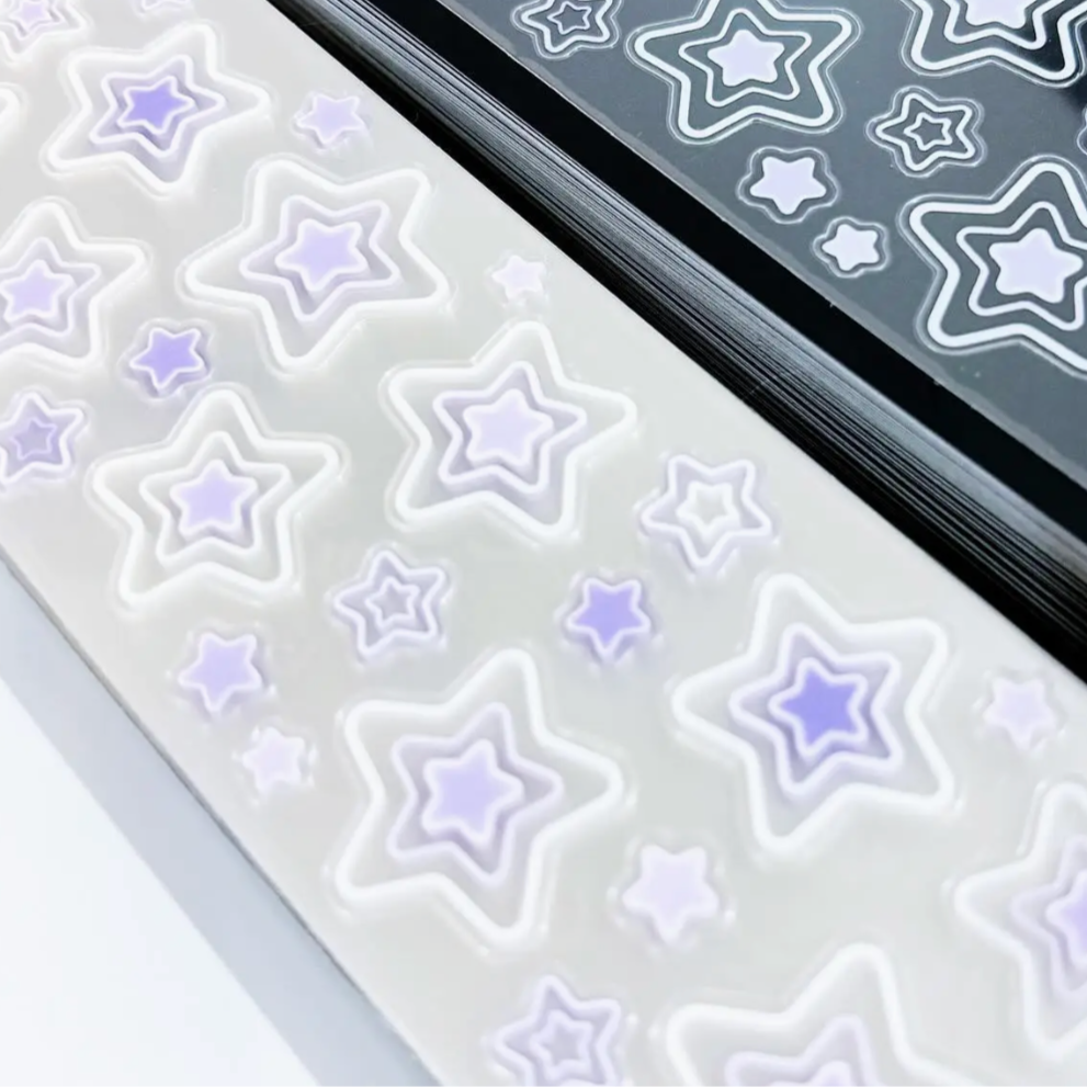 Shining Star Sticker Sheet - Purple