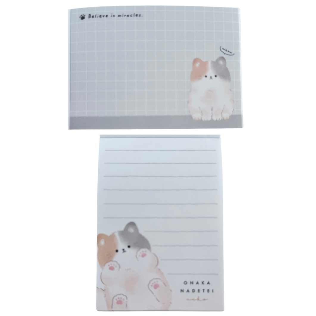 Kitten Paw Onaka Nadetei Mini Notepad