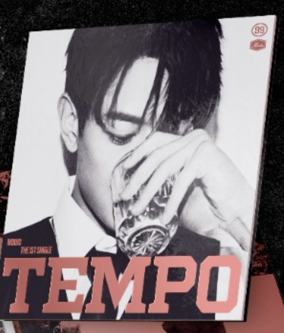Album cover with a person holding their face, featuring the word 'TEMPO'.