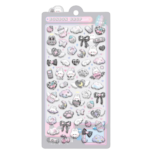 Pack of decorative stickers with various designs on a white background