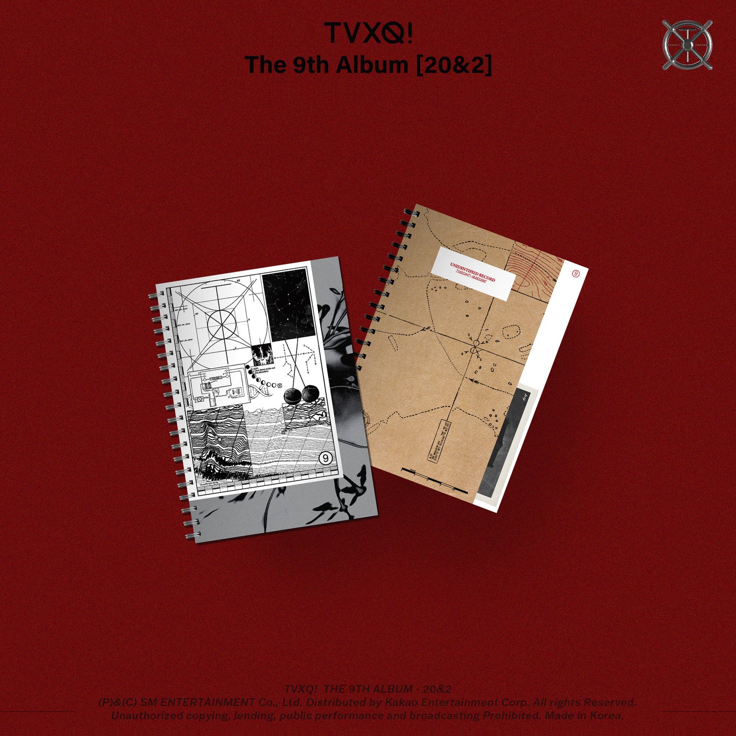 Cover image featuring two albums with a red background. The left book is labeled '2021' and the right book is titled '2022', both with 'TVXQ!' and 'The 9th Album' text.