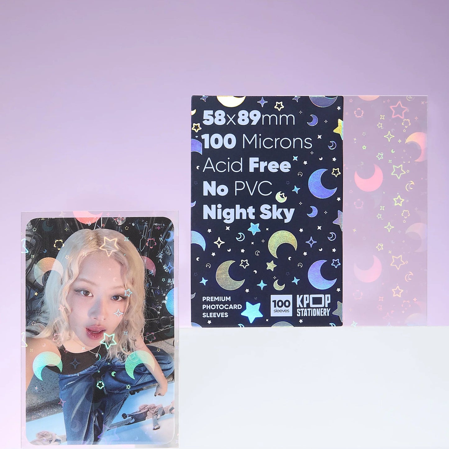 Holographic Night Sky Sleeves, 58 x 89mm