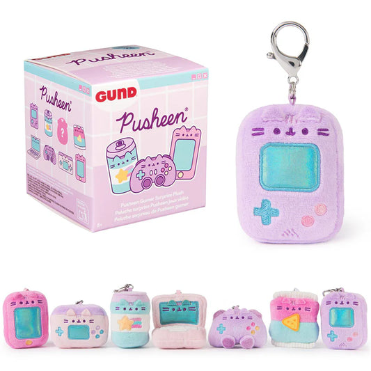 Pusheen plush toys and packaging on a white background