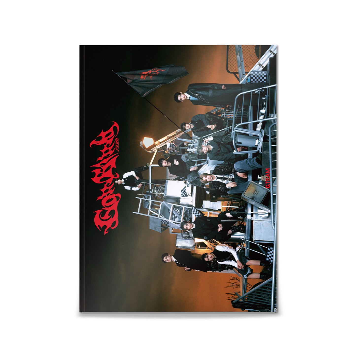 Poster of a band on stage with 'Go in Blind' logo.