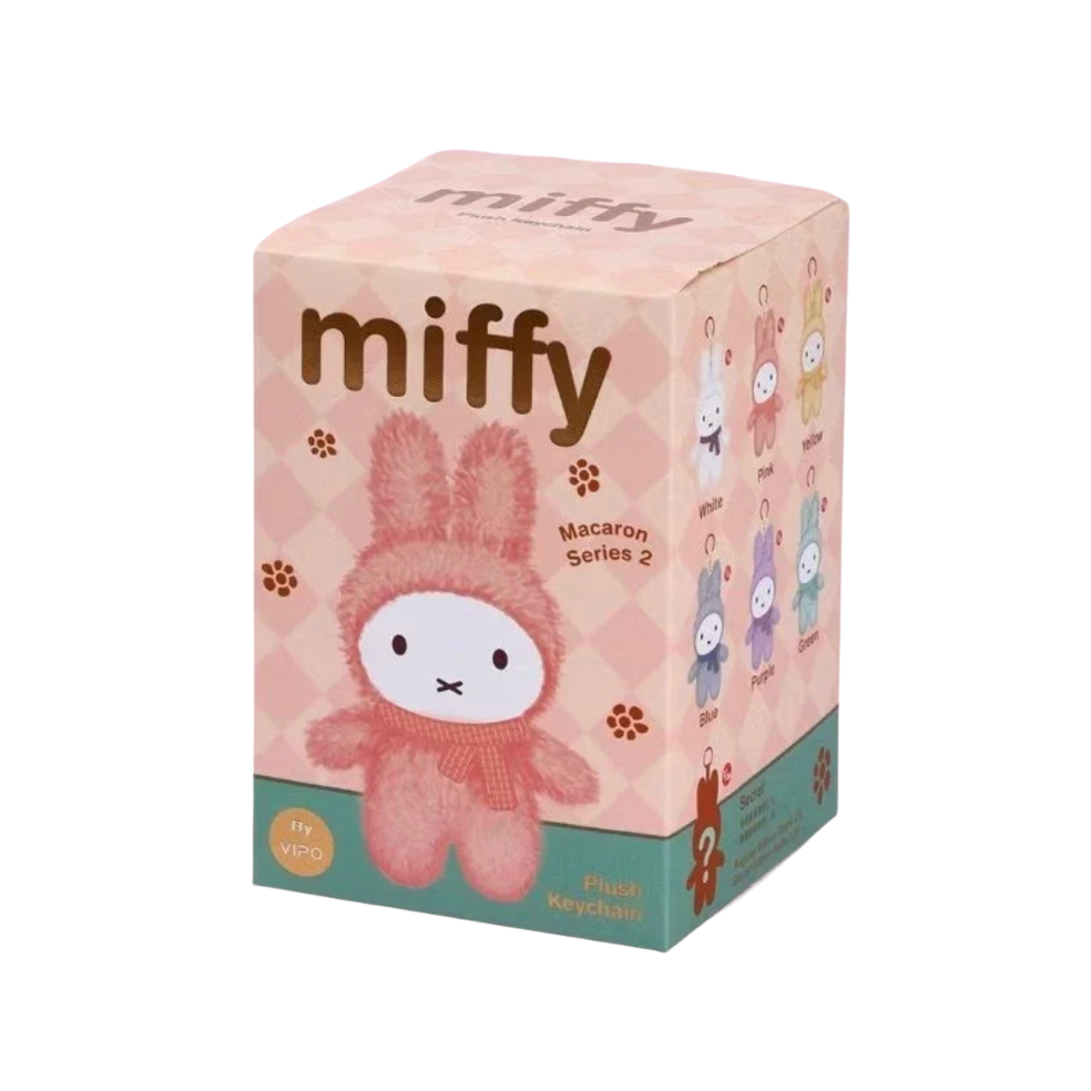 Box of Miffy toy with cute rabbit design on a white background