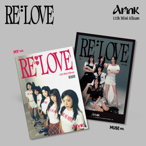 Two Arink albums titled 'RE:LOVE' on a gray background