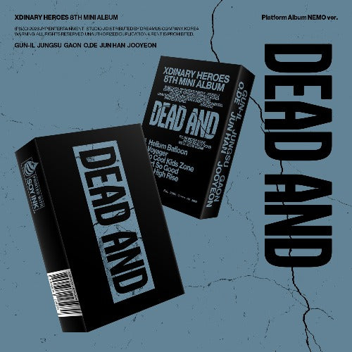 XDINARY HEROES 8th mini album DEAD AND Nemo Version, with blueish back ground