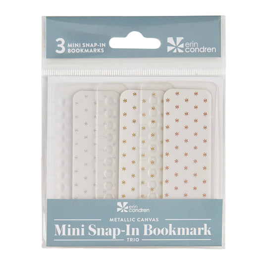 Mini Snap-in Bookmark Trio - Canvas Asterisk