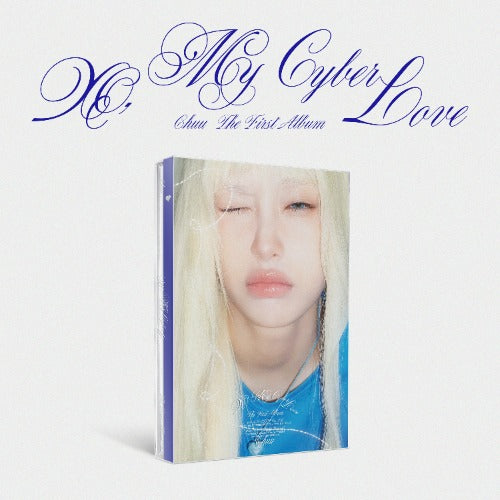 Book cover with a person's face and text 'My Cyber Love' on a white background