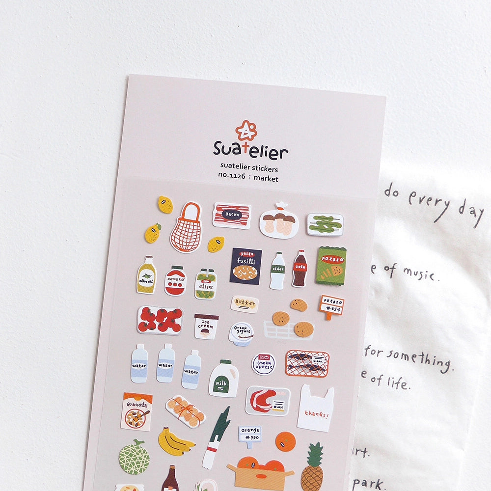 Suatelier Stickers | no.1126 : market