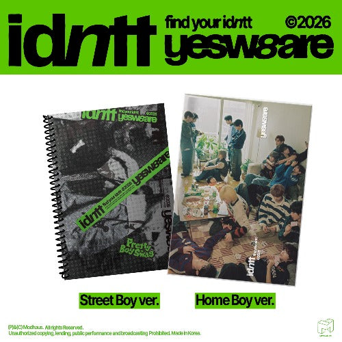 idntt album image of  'yesw8are' with two versions of 'Street Boy ver.' and 'Home Boy ver.' displayed.