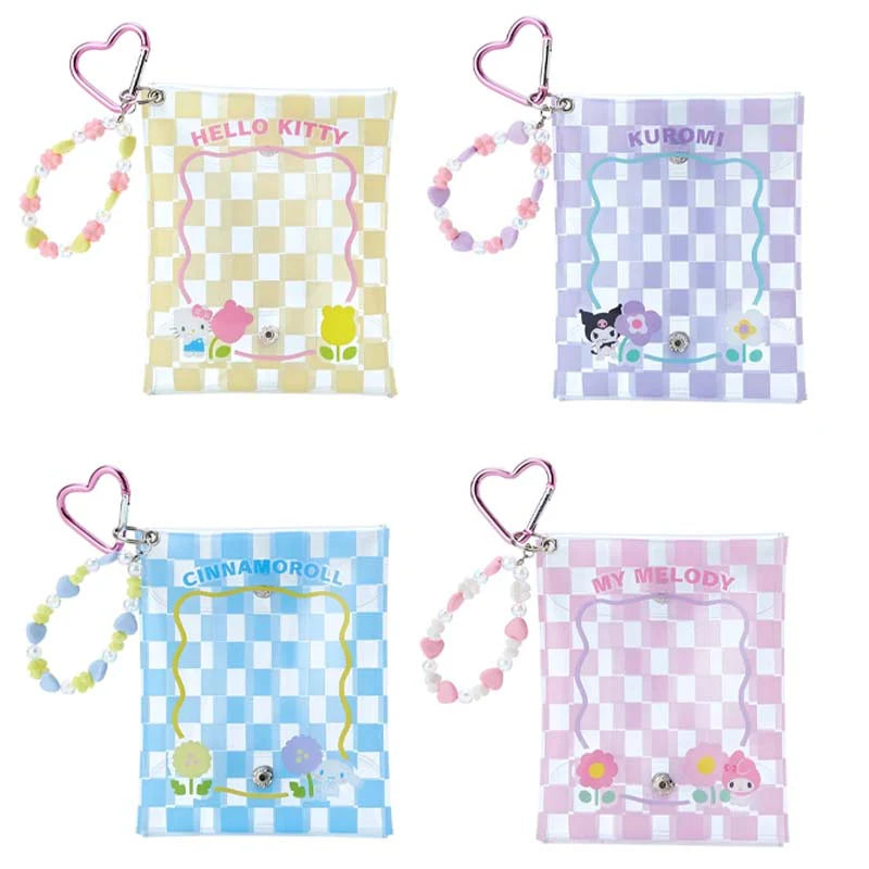 Sanrio Checkered Clear Snap Mini Pouch