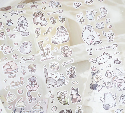 Cat Series Planner Sticker Roll