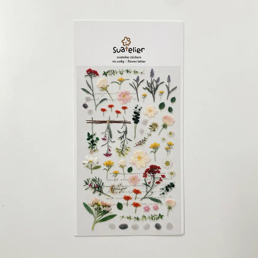 Suatelier Stickers - flower letter no. 1089