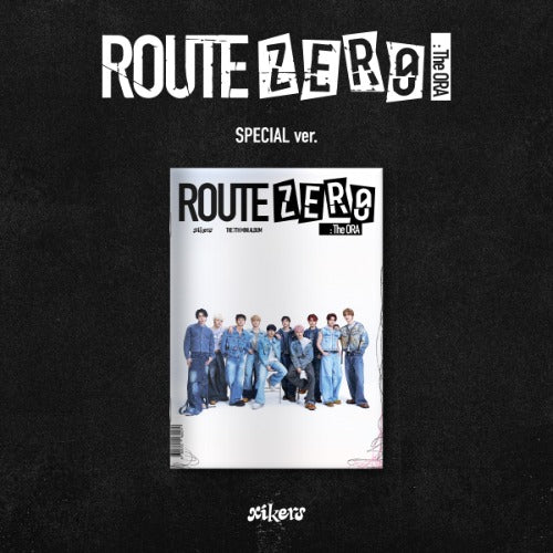 Book cover of 'ROUTE ZER0' with a group of people on a black background