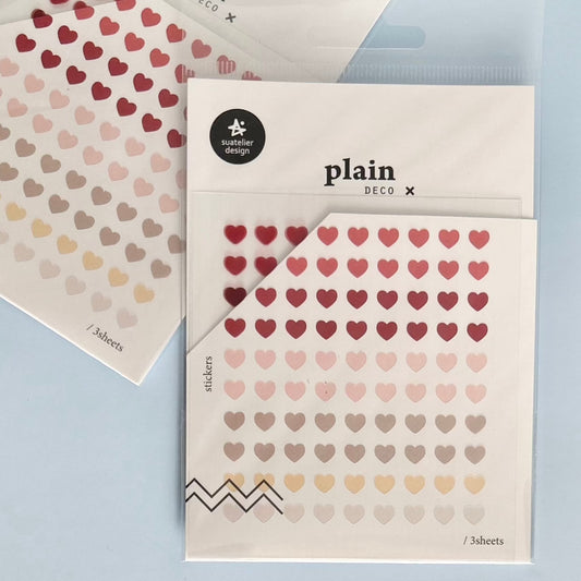 Suatelier Plain Decor Mini Heart Stickers