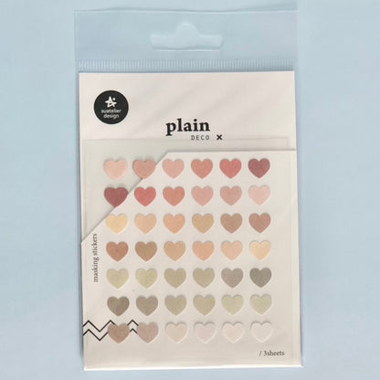 Suatelier Plain Decor Heart Stickers