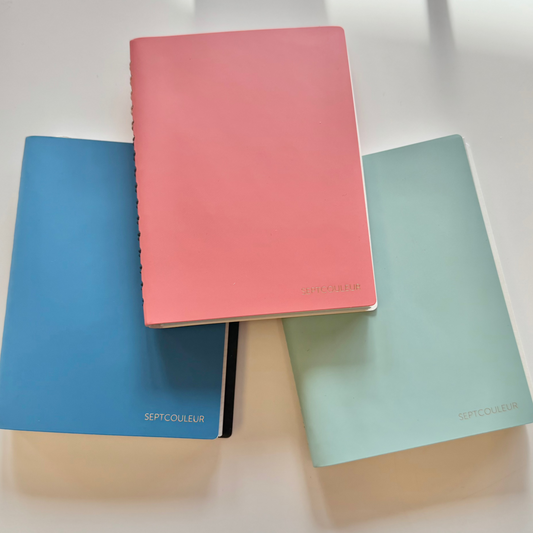 Septocouleur A6 notebook, 100 sheets, 3mm square