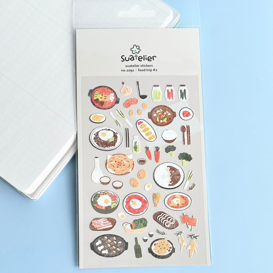 Suatelier Stickers | no.1091 : food trip #2