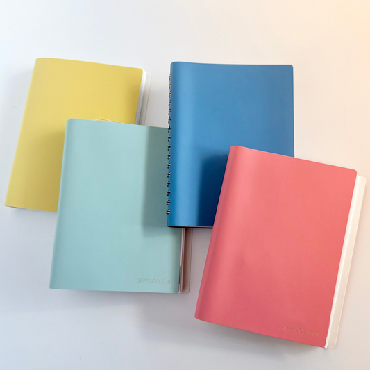 Septocouleur A6 notebook, 100 sheets, 3mm square