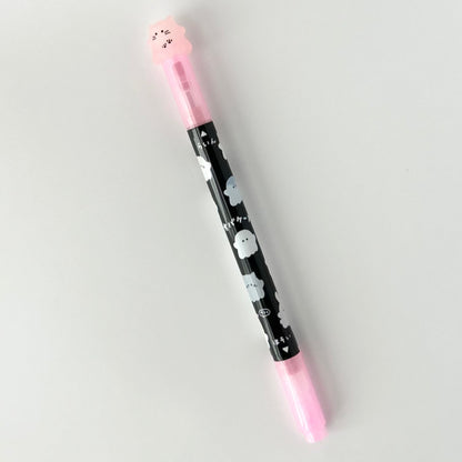 Highlighter pens with mascot in pink color