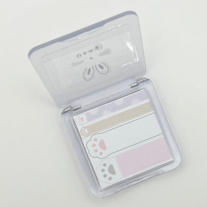 bunny sticky notes with case open showing design